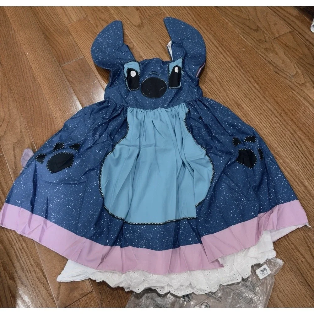 NEW Lilo & Stitch Dress Girls Stitch Halloween Costume Dress Play Appx. US 8/10